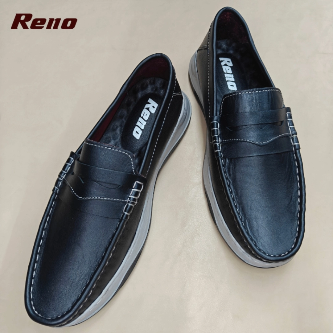 Reno Leather Casual-Loafer-Black-RL3118